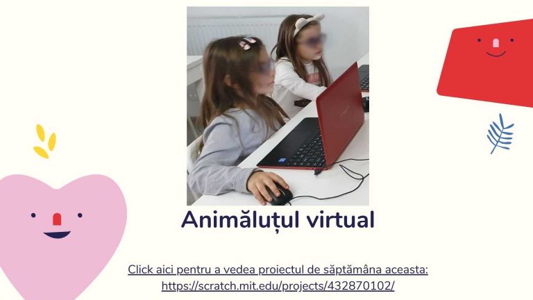Curs programare copii cu Iotesa Kids la Exploratorii Cunoașterii Timișoara - Animalut virtual2